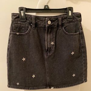 Pacsun Black Mini Skirt with Daisies